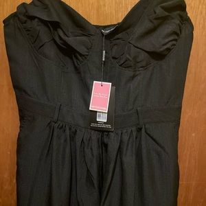 Pretty Little Things Plus Sized Black Ruched Cup Wide Leg Jumpsuit